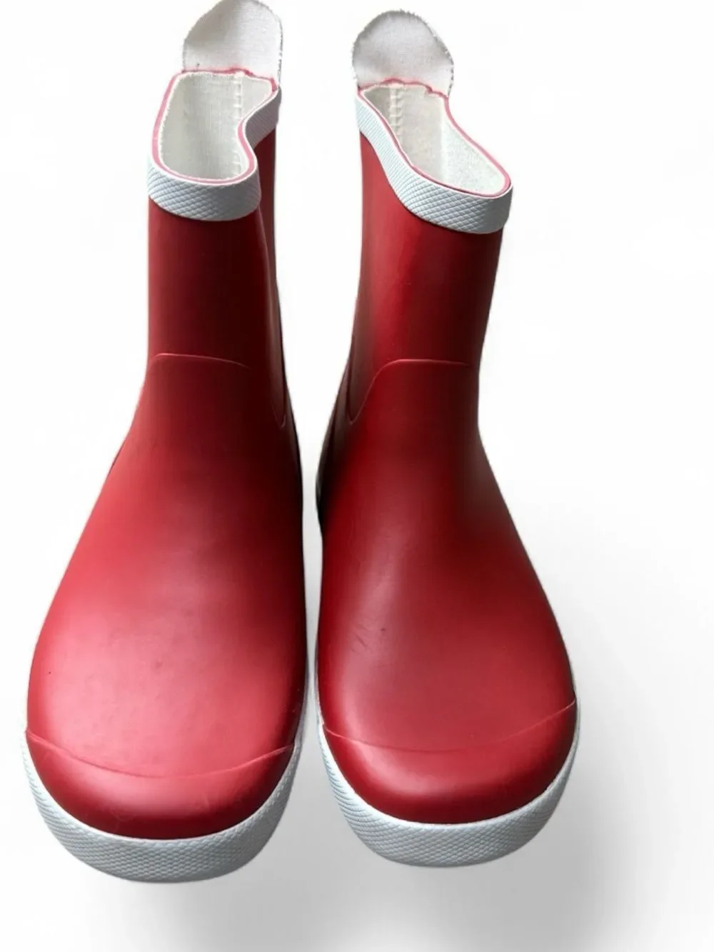Tretorn Red and White Kids Rain Boots